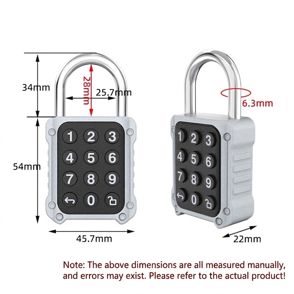 2-in-1 Smart Padlock with Fingerprint & Keypad Unlock, Bluetooth App Control Security Lock, IPX5 Waterproof Zinc Alloy Body, 10-Month Battery Life