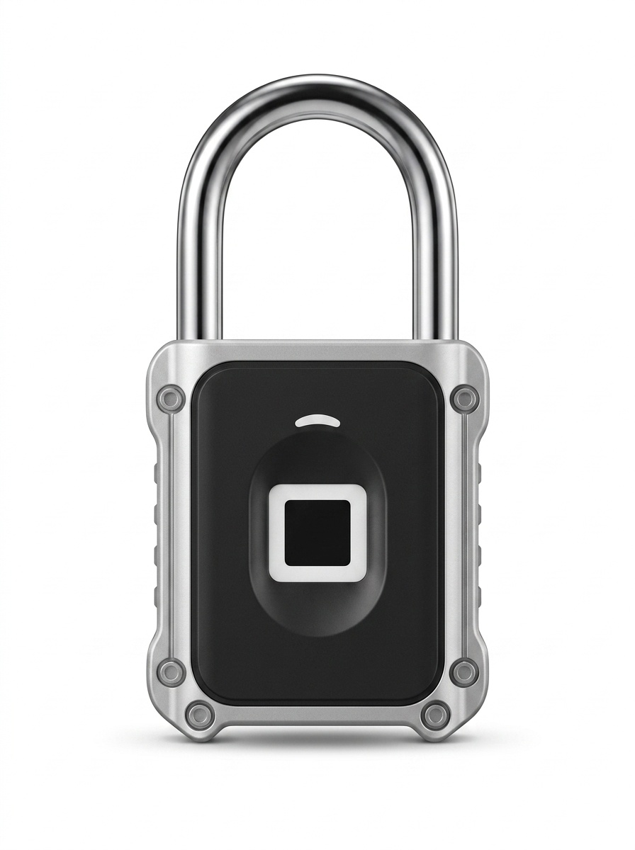 2-in-1 Smart Padlock with Fingerprint & Keypad Unlock, Bluetooth App Control Security Lock, IPX5 Waterproof Zinc Alloy Body, 10-Month Battery Life