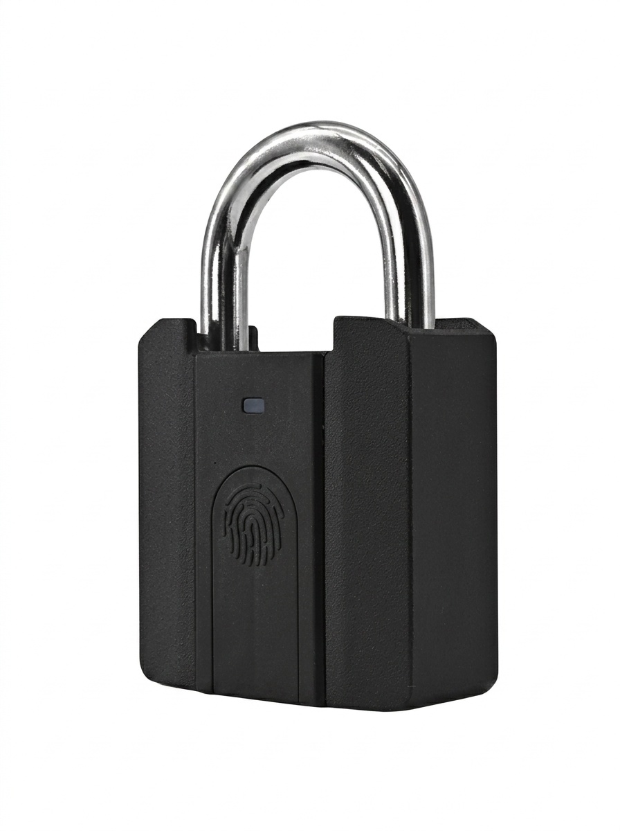 Smart Fingerprint & Password Padlock, Keyless Security Lock with Rapid Unlock, IPX5 Waterproof Zinc Alloy Body, Long-Lasting CR2032 Battery