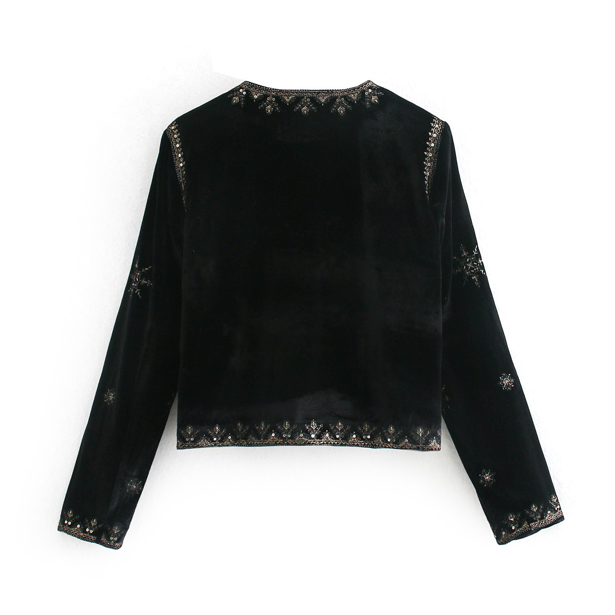 Velvet Embroidered Court Style Jacket KUN-00152