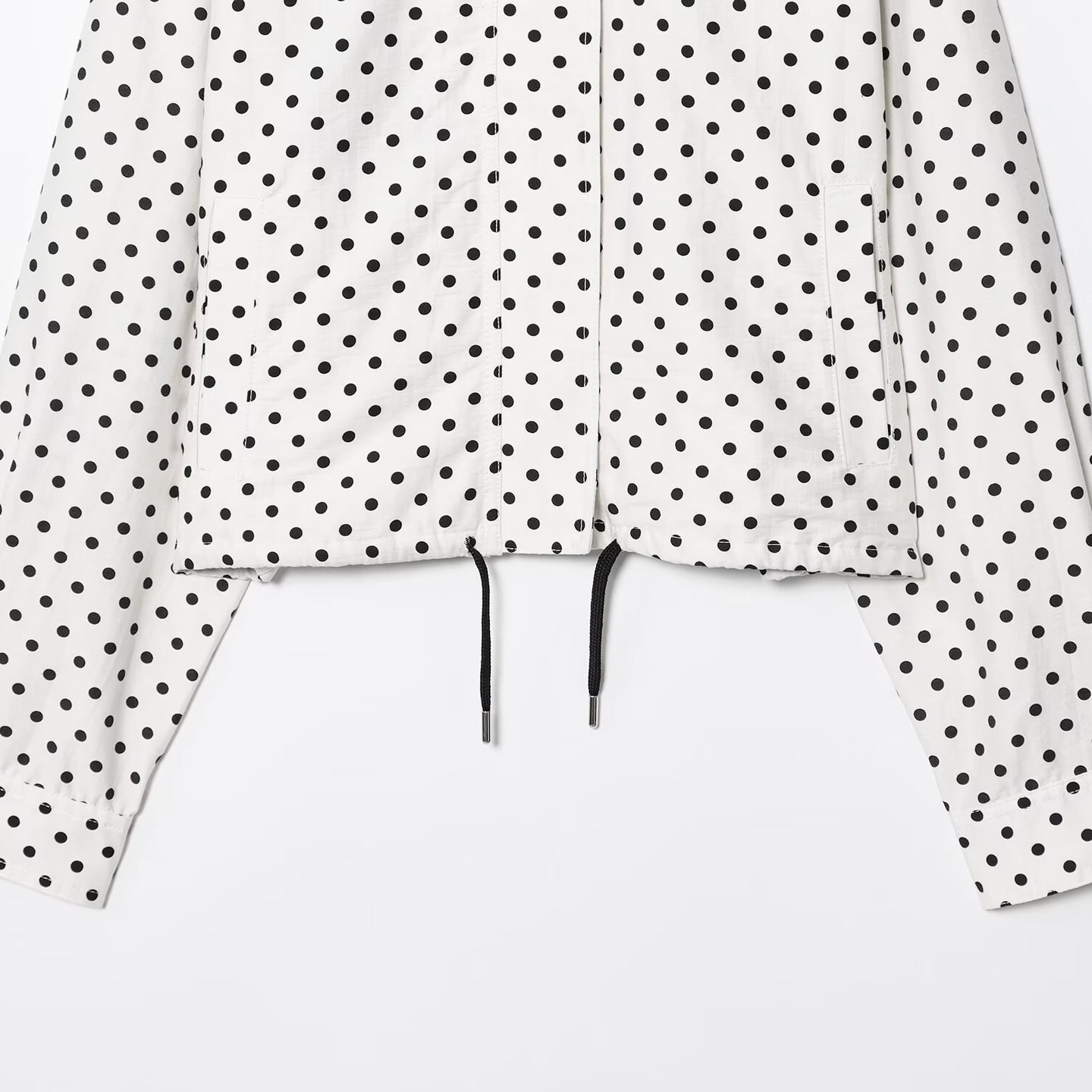 Women's Puff Sleeve Polka Dot Poplin Jacket KUN-00060