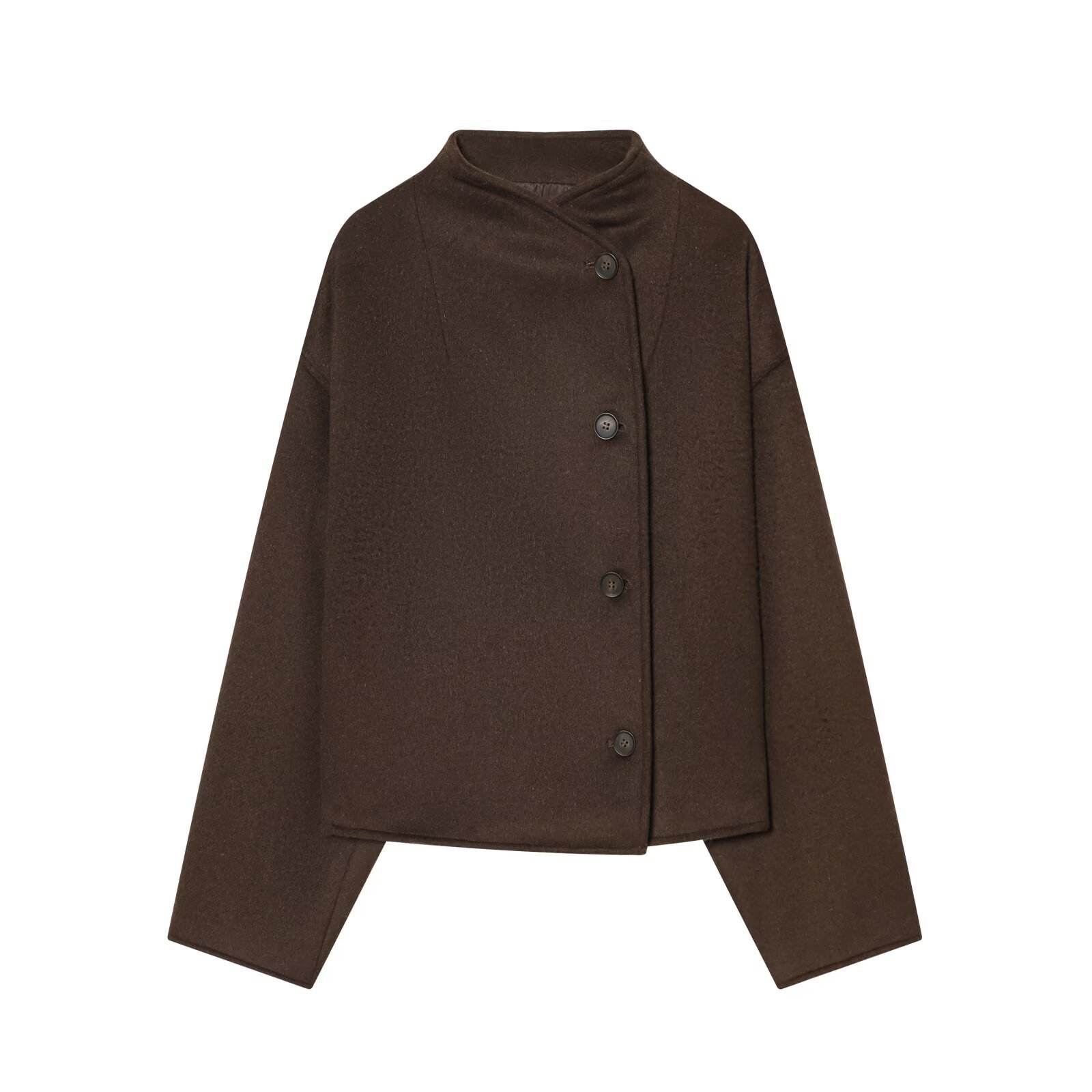 Veste à manches longues souple à double boutonnage pour femme KUN-00051