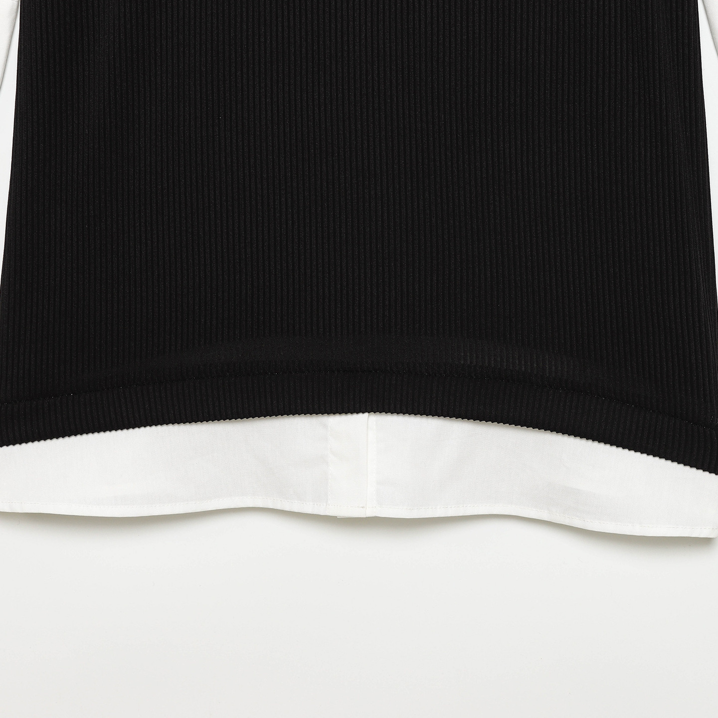 Vestido mini de popelina con patchwork y manga larga KUN-00012