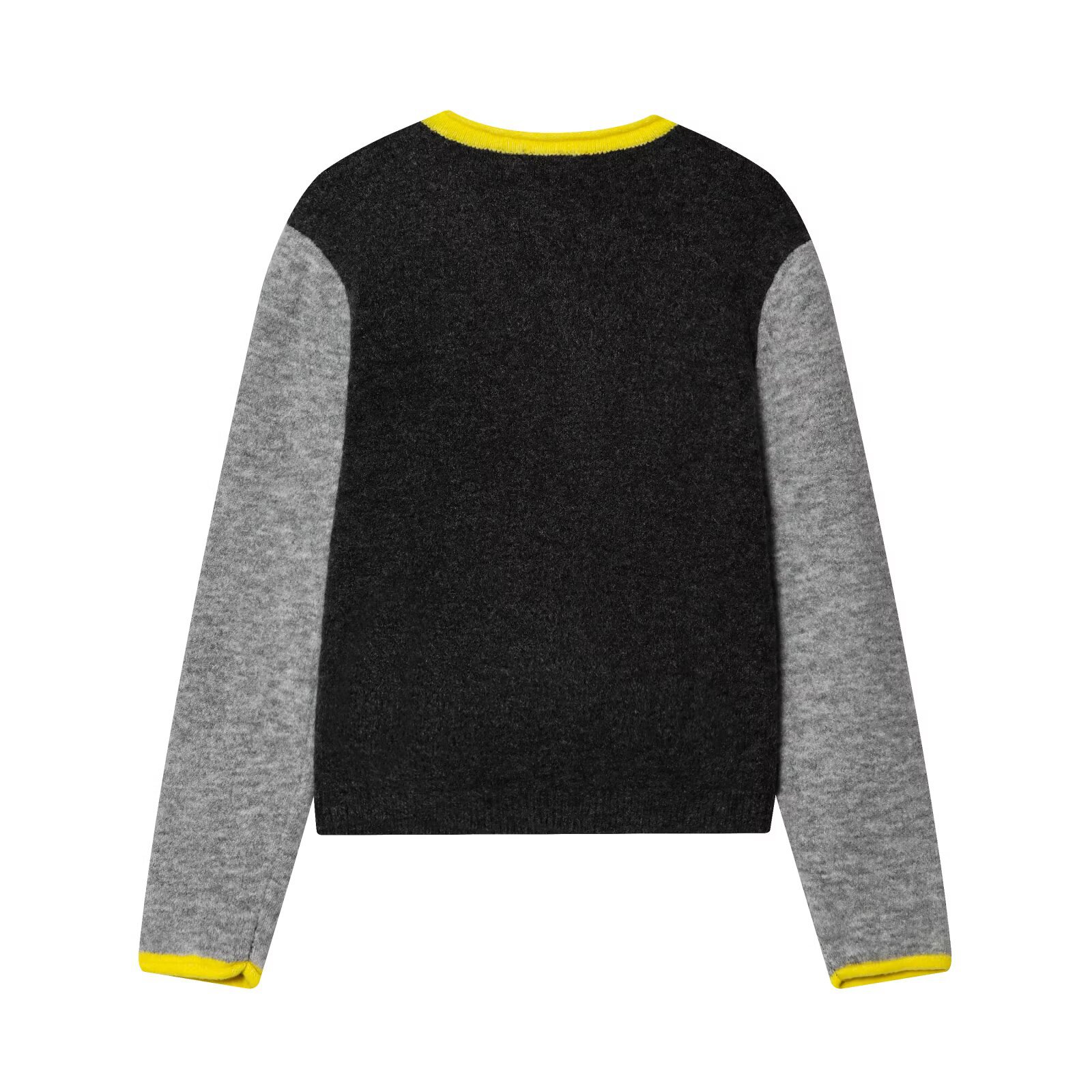 Knit Cardigan - Color Block Long Sleeve Sweater KUN-00006