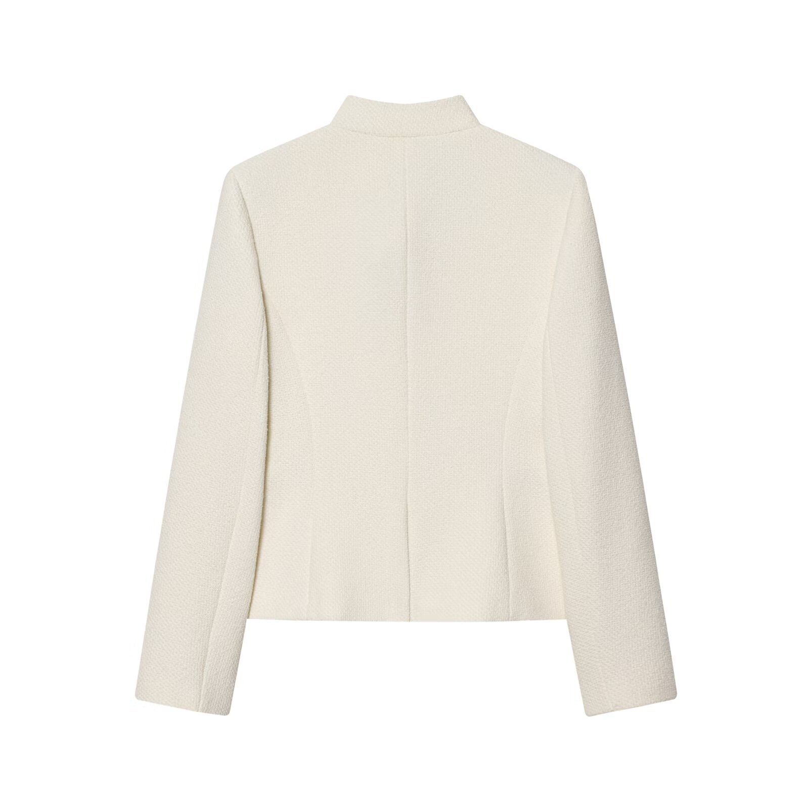 Chaqueta de tweed de mezcla de algodón - Cuello alto estilo europeo KUN-00025