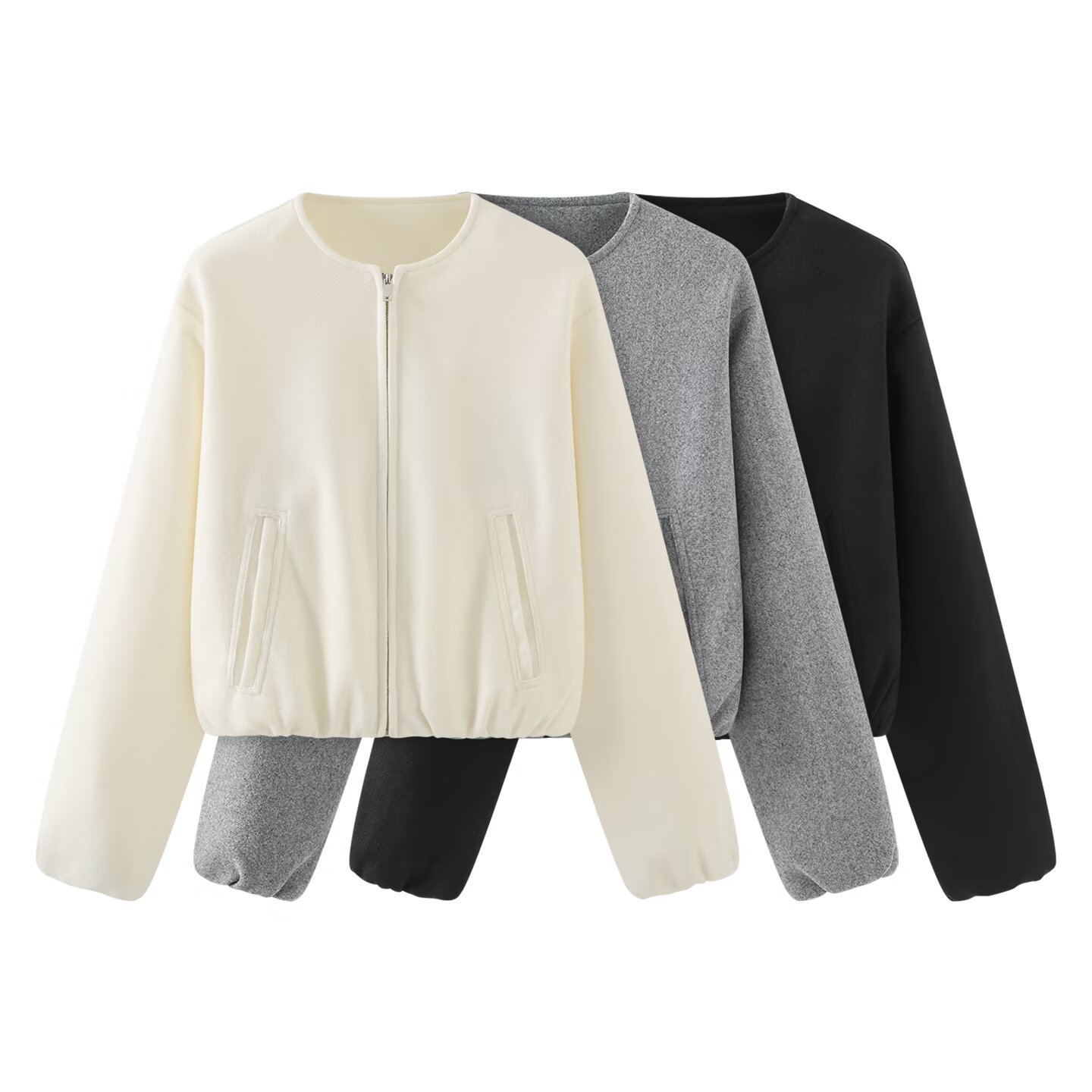 Women's Soft Bomber Jacket - Casual Chic KUN-00084