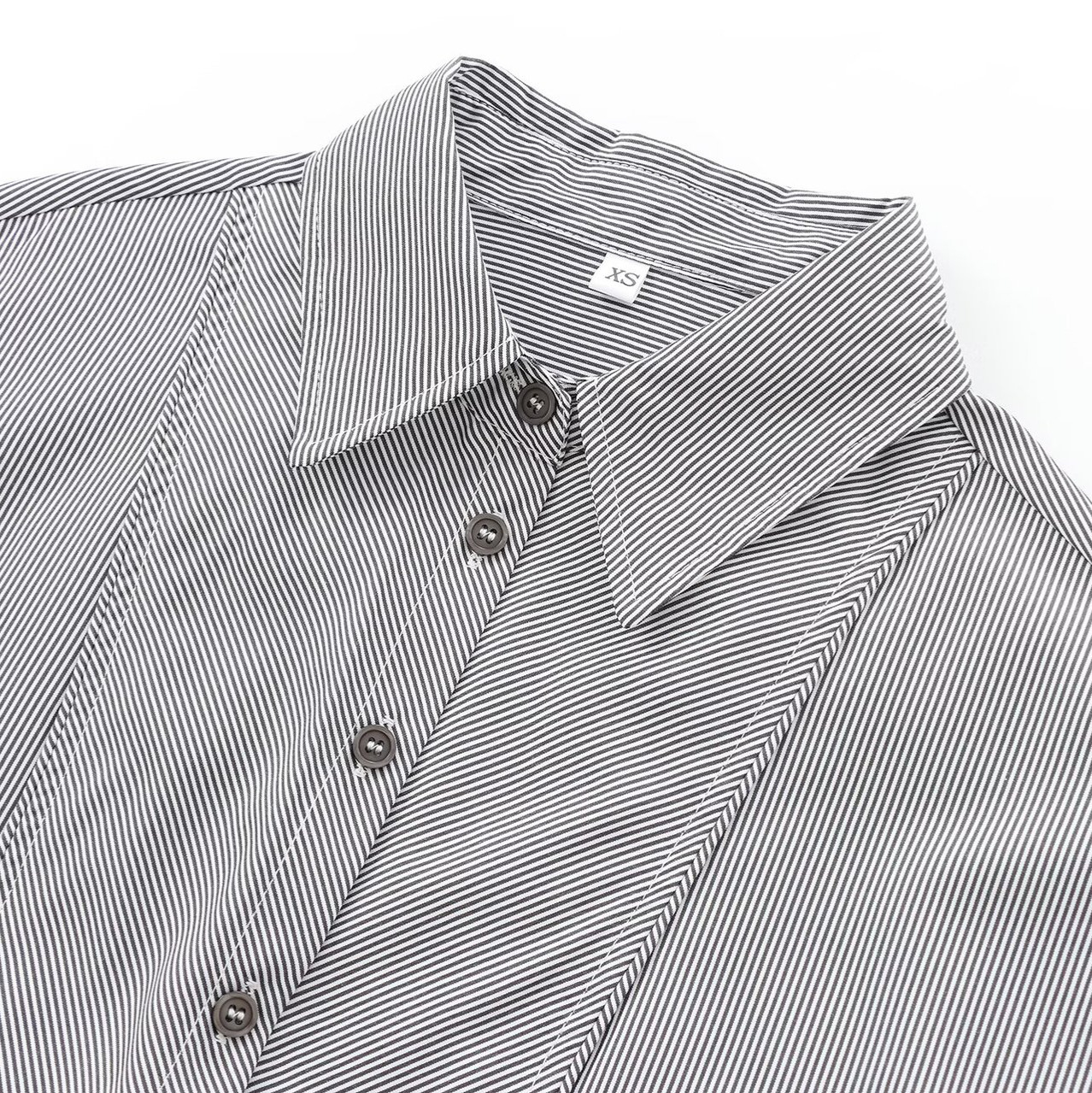 Striped Shirt Women's Trendy Versatile Blouse KUN-00090