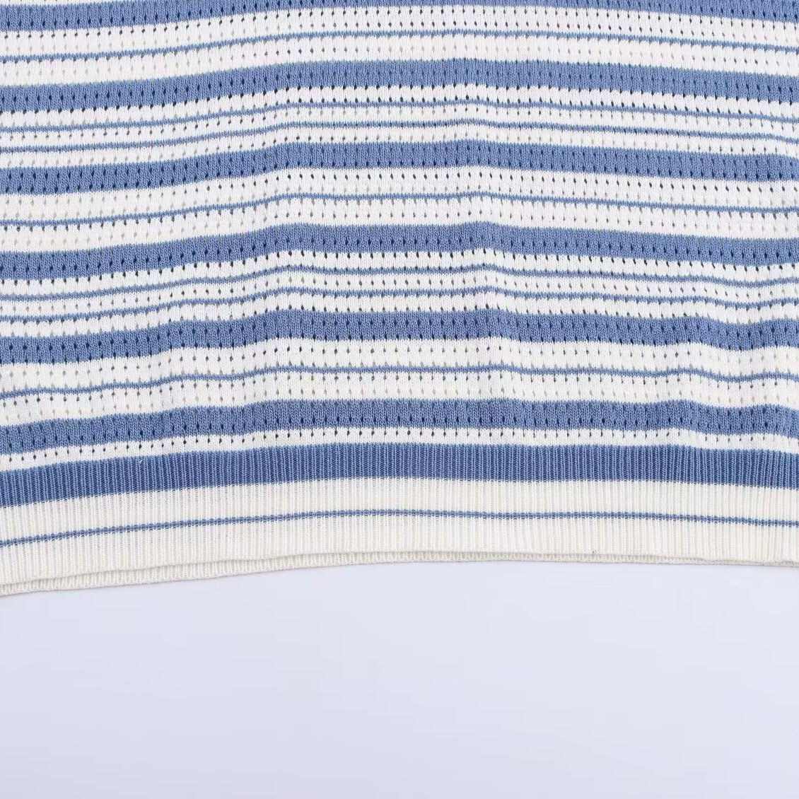 Striped Knit Top - Women's European Style Casual Sweater KUN-00070