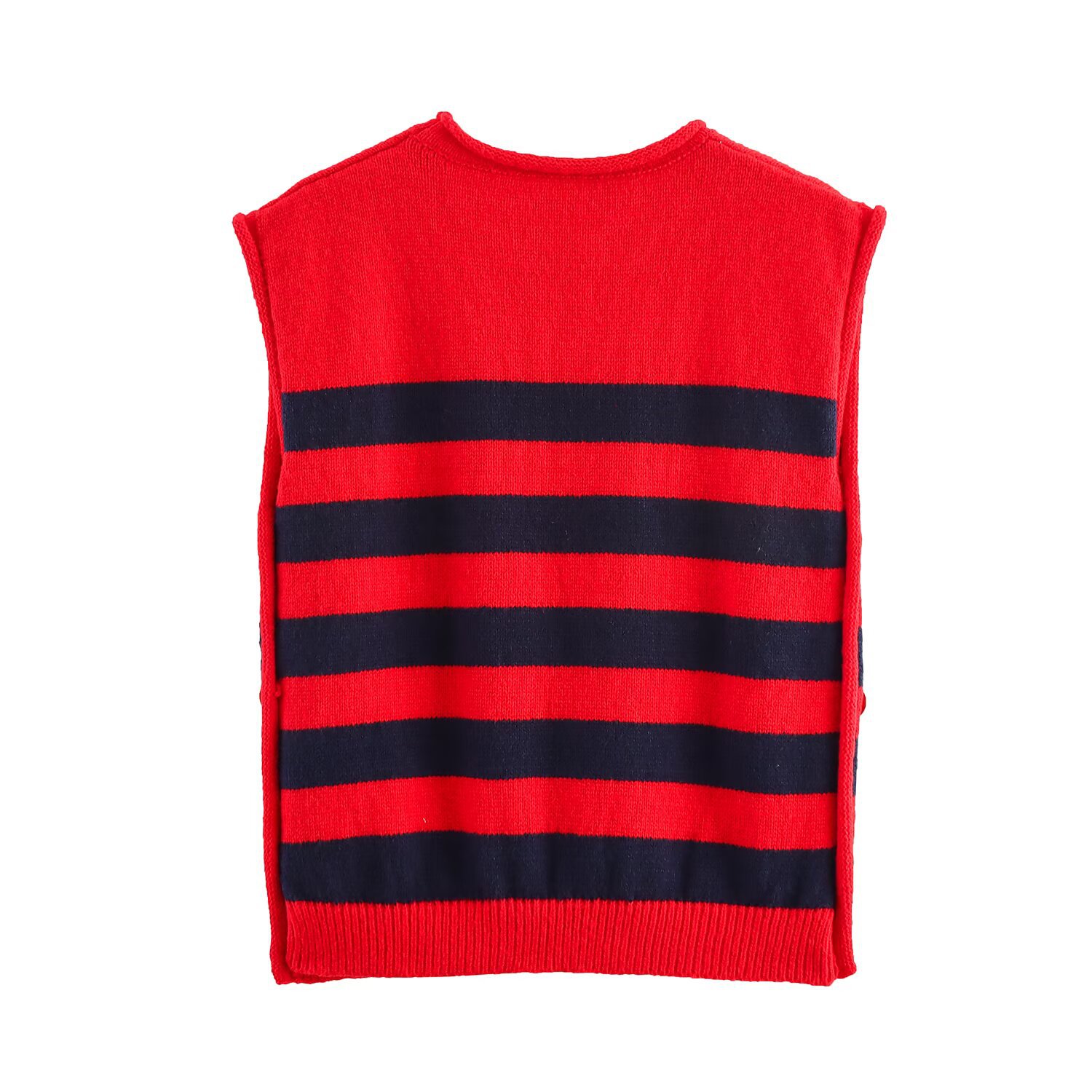 Knit Vest for Women Side Button Detail KUN-00102