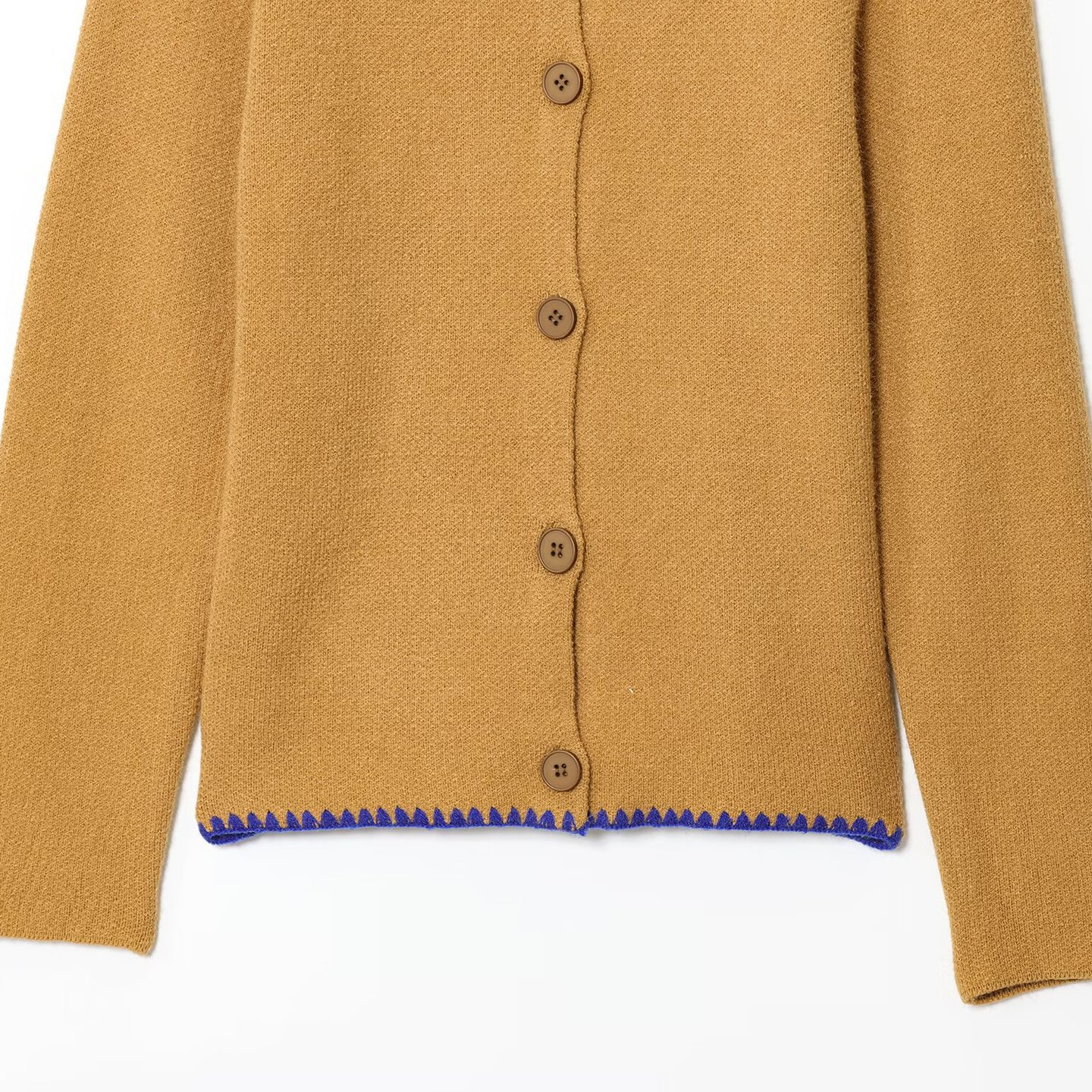 Cárdigan de punto - Suéter con bloques de color bordados KUN-00093