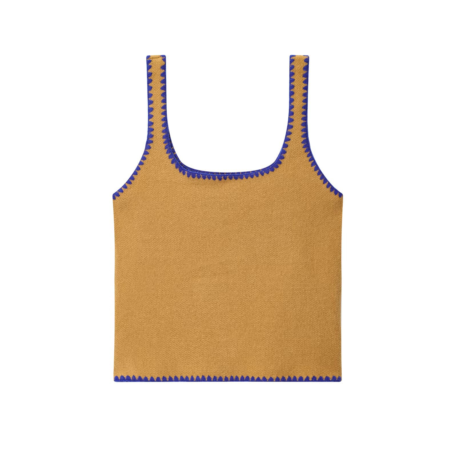 Knit Top Women's Embroidered Color Block Sweater KUN-00110