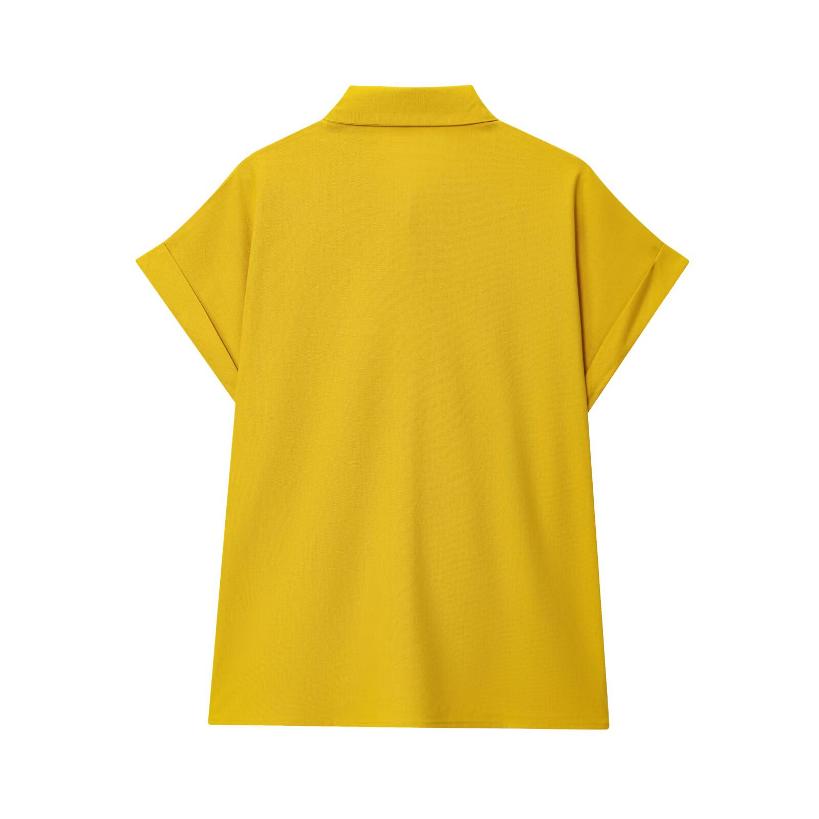 Conjunto de camisa de mezcla de lino y pantalón recto KUN-00045