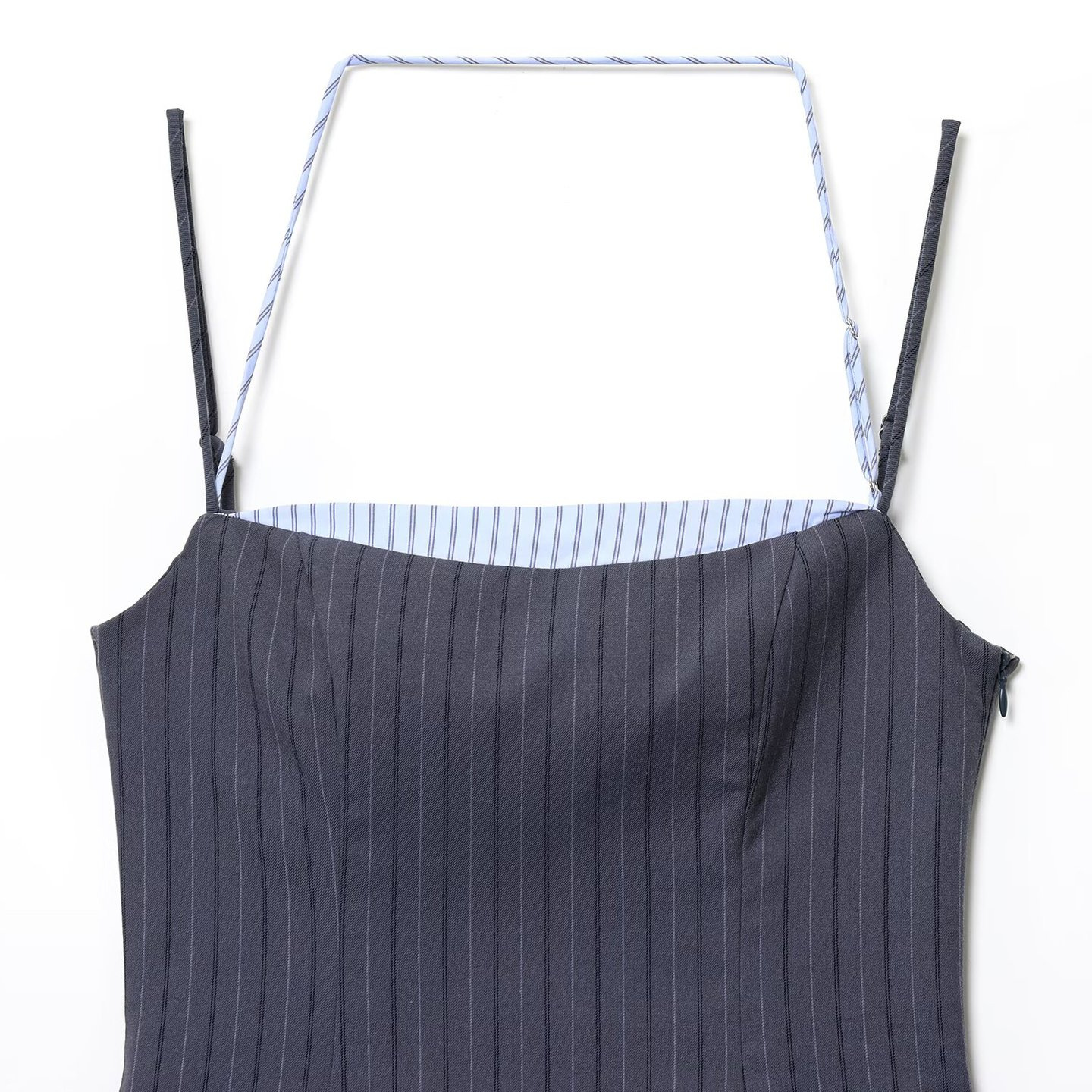 Vestido de patchwork a rayas, estilo europeo versátil, KUN-00067