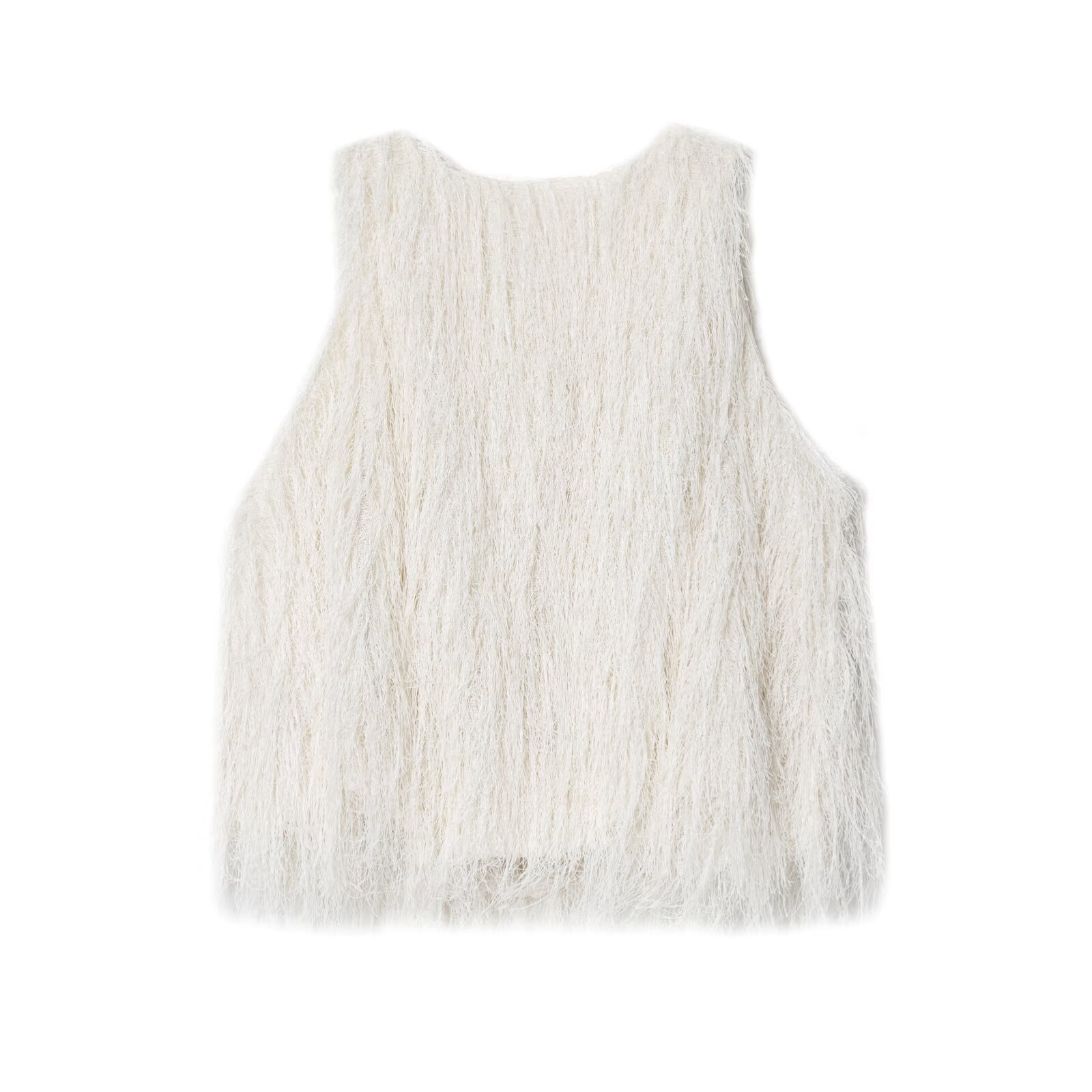 Top corto con borlas para mujer - Estilo europeo elegante KUN-00034