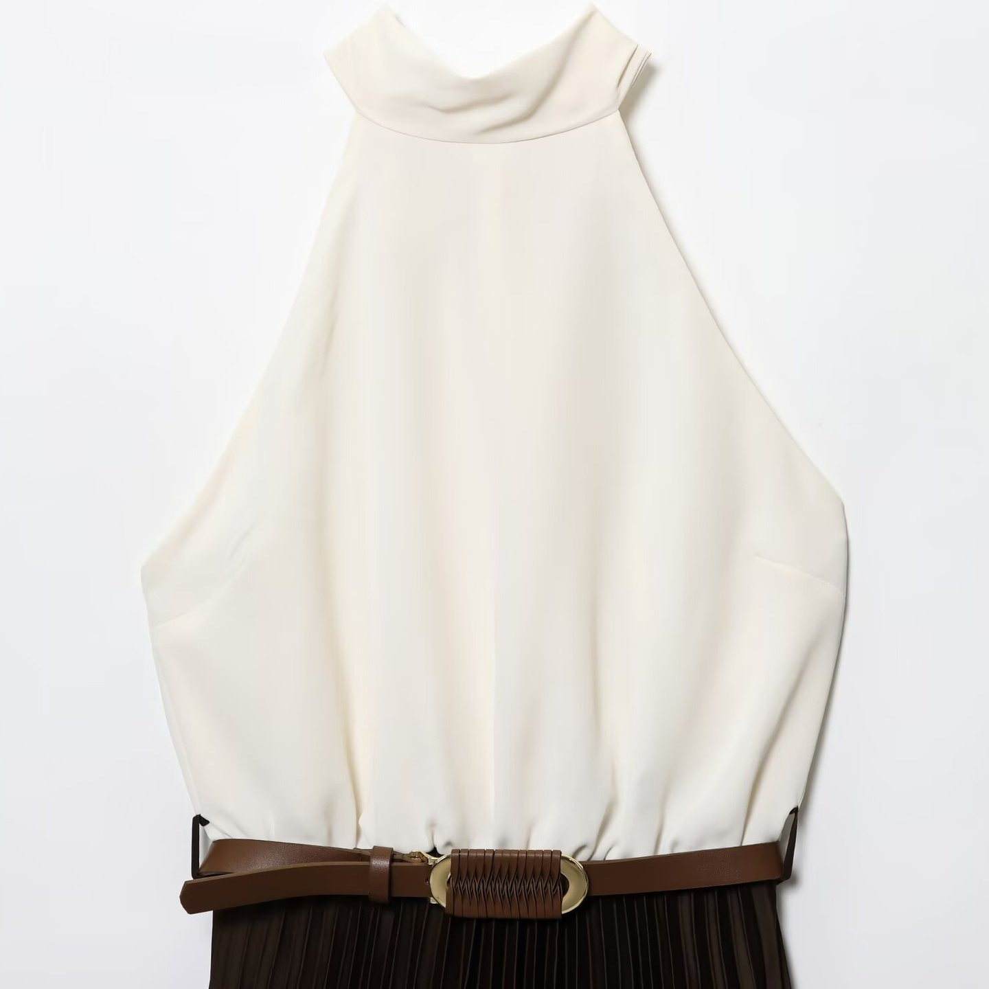 Vestido plisado midi para mujer - Estilo europeo versátil KUN-00065