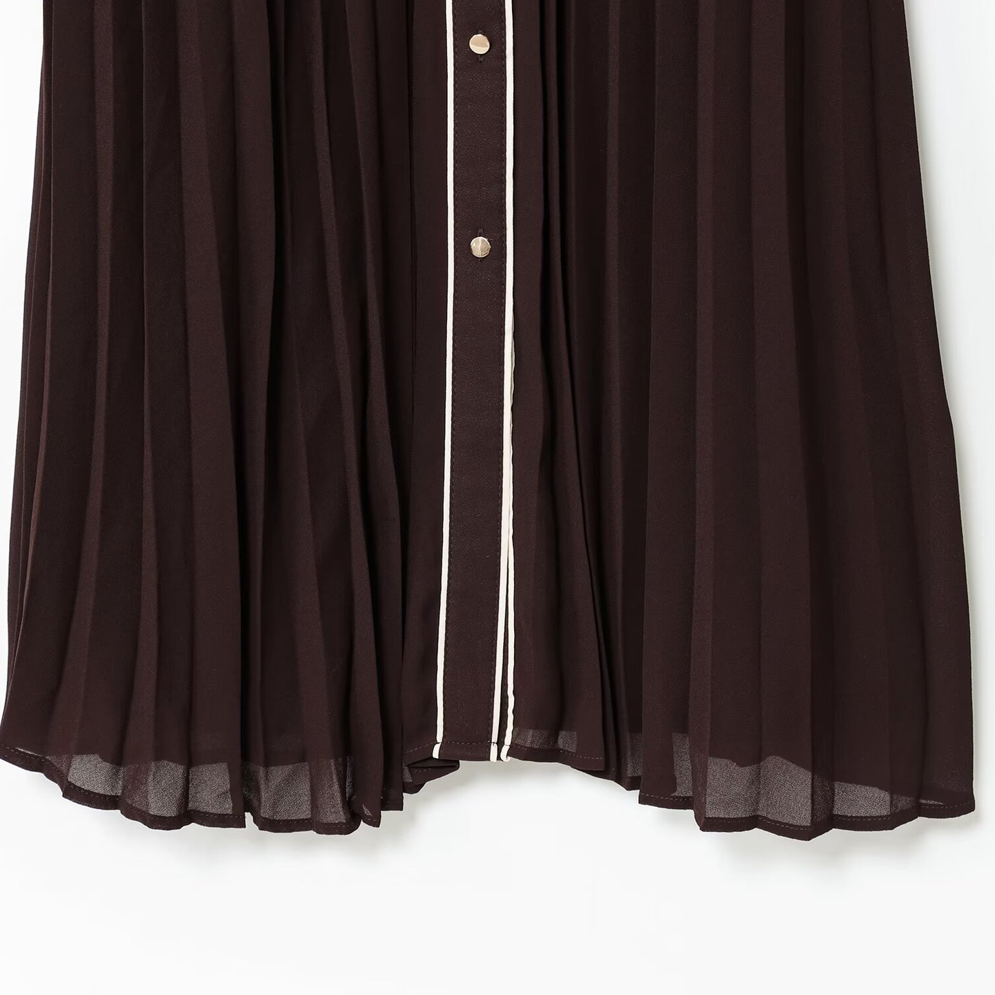 Vestido midi plisado con cinturón para mujer - KUN-00066