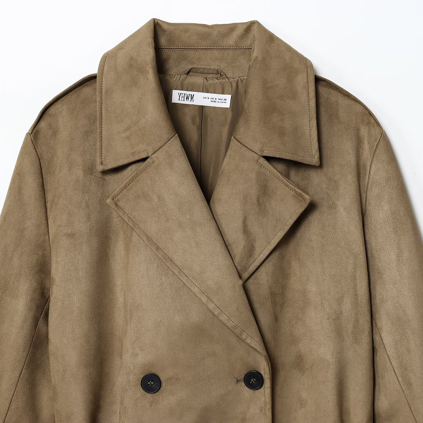 Suède trenchcoat - Europese stijl mode KUN-00071