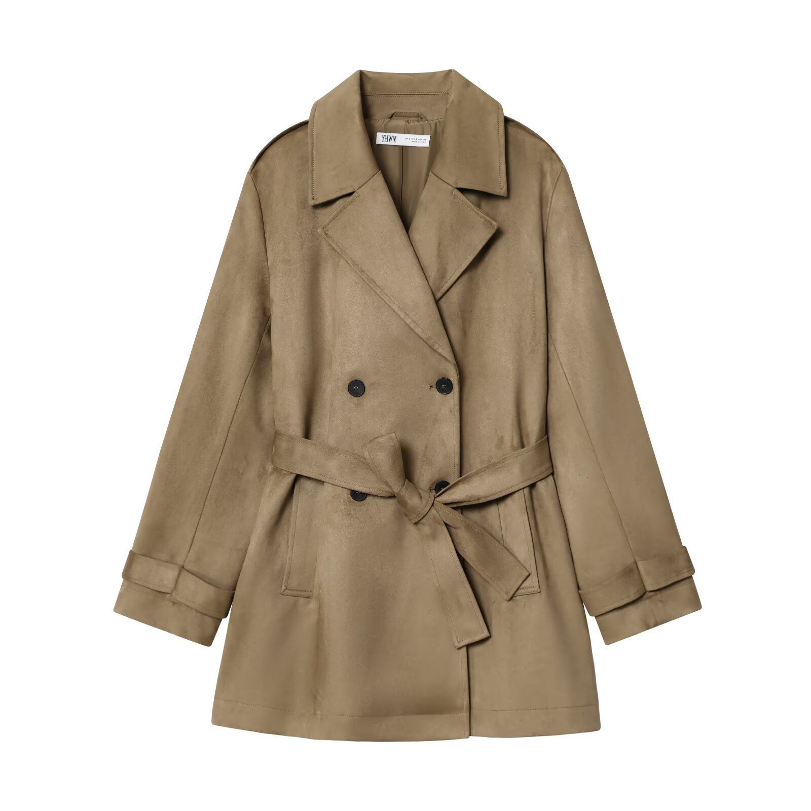 Suède trenchcoat - Europese stijl mode KUN-00071