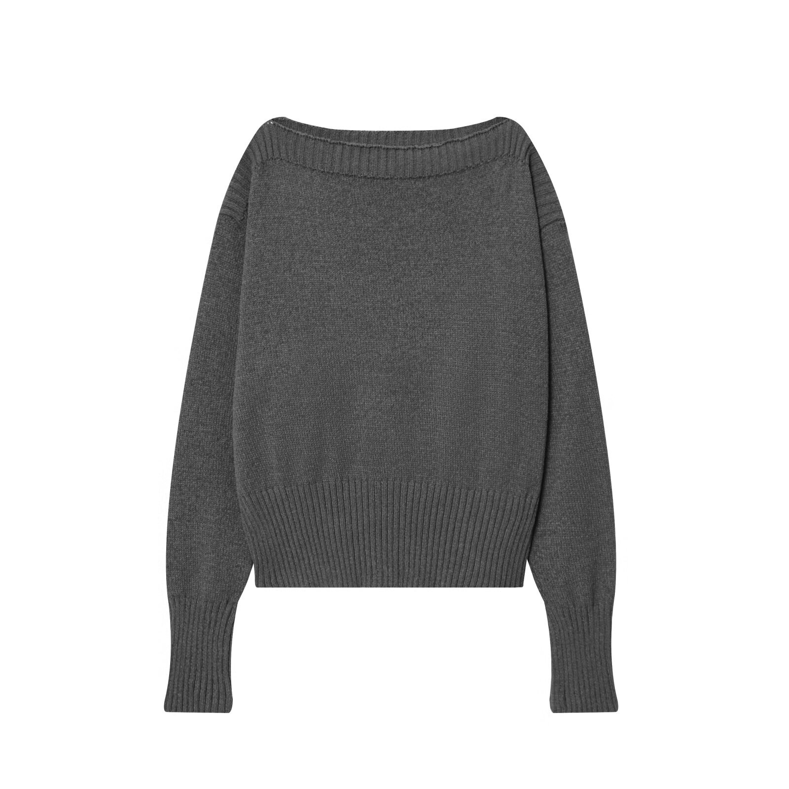 Knit Top Off Shoulder Trendy Casual Sweater KUN-00048