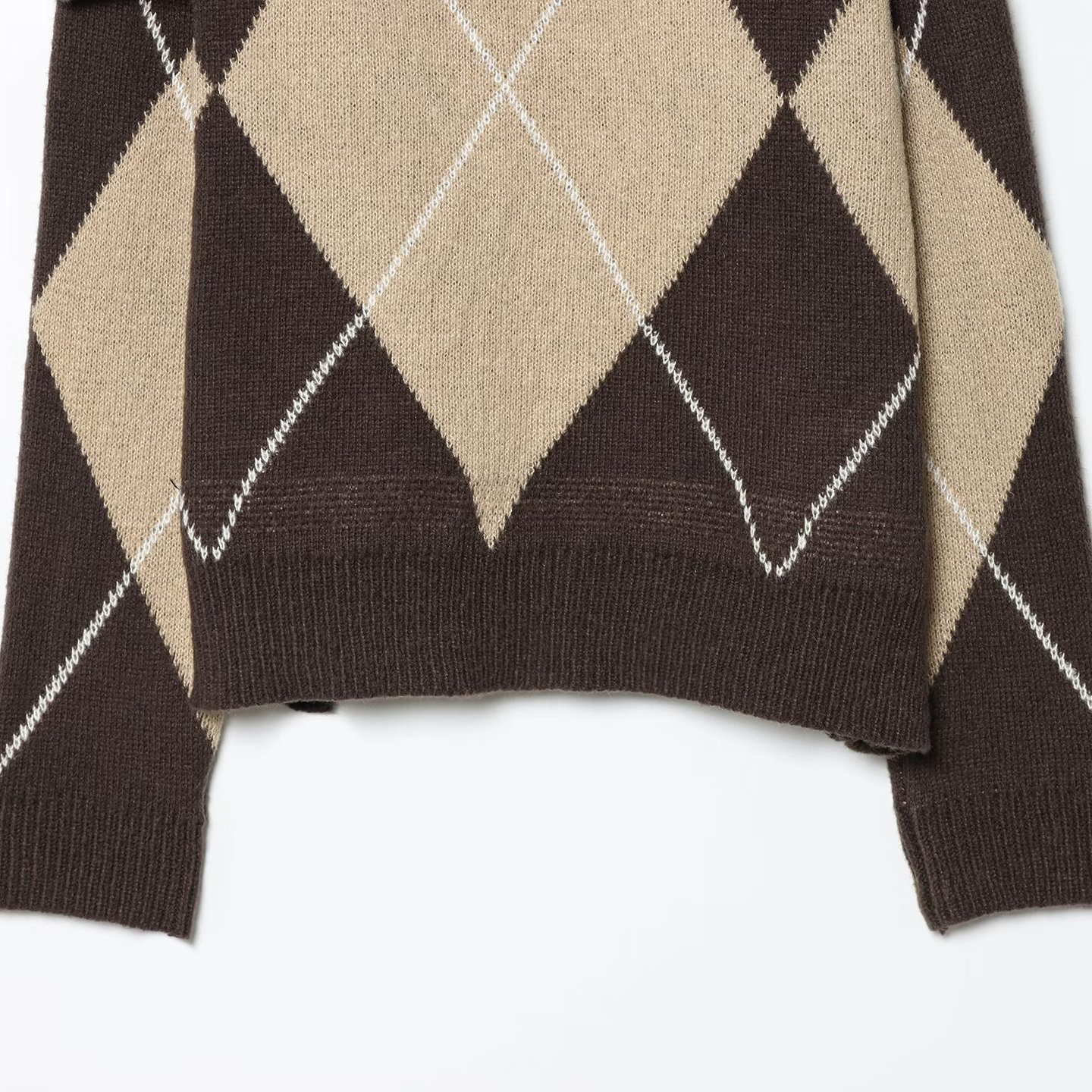 Knitted Bandeau Top - European Chic Diamond Pattern KUN-00050