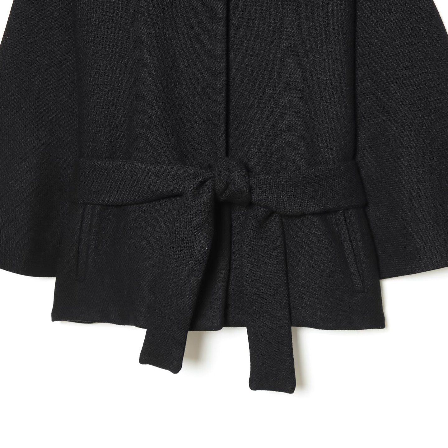 Manteau court superposé en laine mélangée KUN-00010