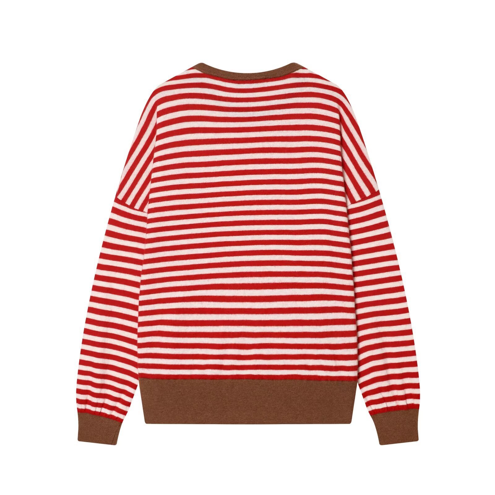 Wool Blend Striped Knit Sweater - Chic European Style KUN-00006