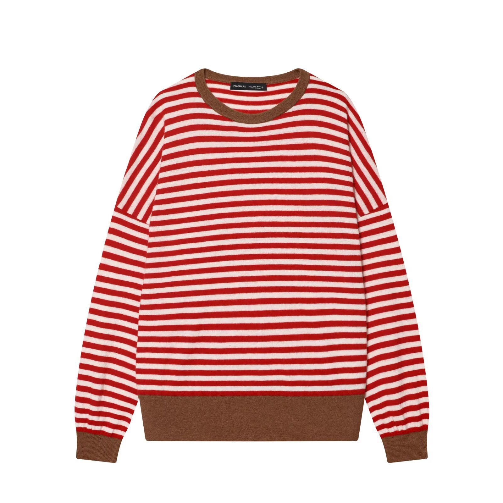 Wool Blend Striped Knit Sweater - Chic European Style KUN-00006