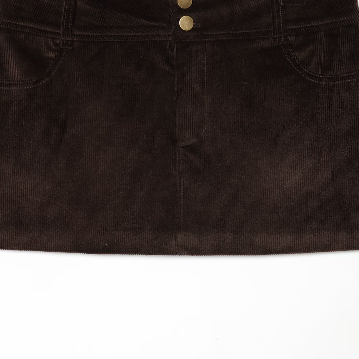 Corduroy Mini Skirt - Stylish & Versatile KUN-00028