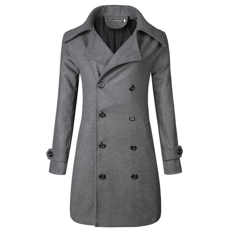 Men's Mid-Length Double-Breasted Trench coat