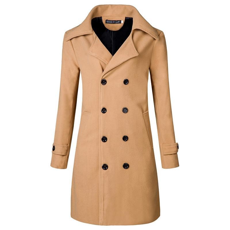 Men's Mid-Length Double-Breasted Trench coat