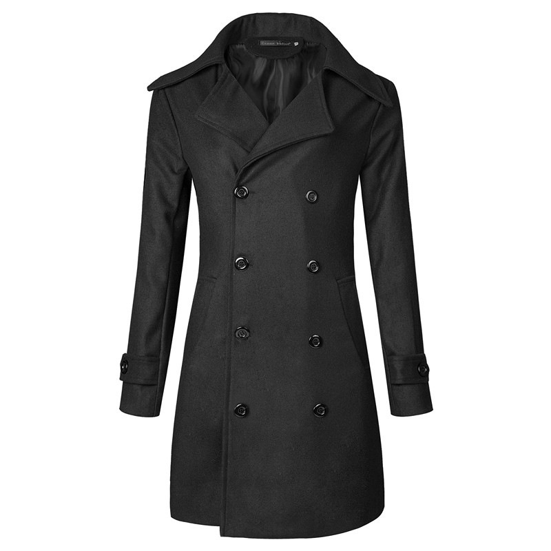 Men's Classic Double-Breasted Plus Size Trench Coat