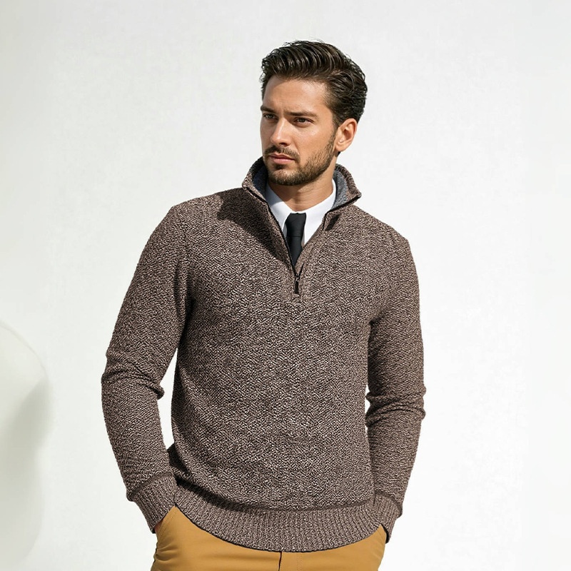 Men's Long Sleeve Knitted Pullover Sweater