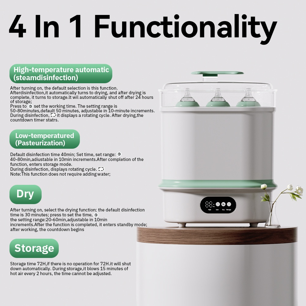 6-in-1 Baby Bottle Sterilizer and Dryer with HEPA Filter