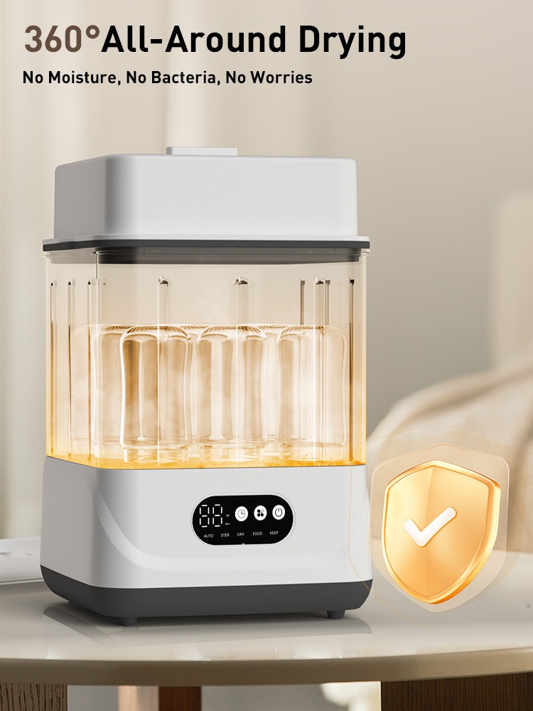 5-in-1 Baby Bottle Sterilizer & Dryer - 72H Storage