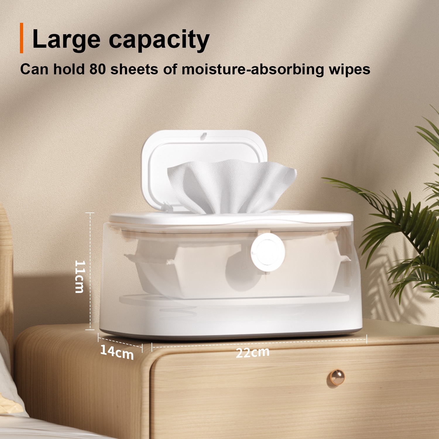 Smart Baby Wipe Warmer with LED Touch Screen & Night Light