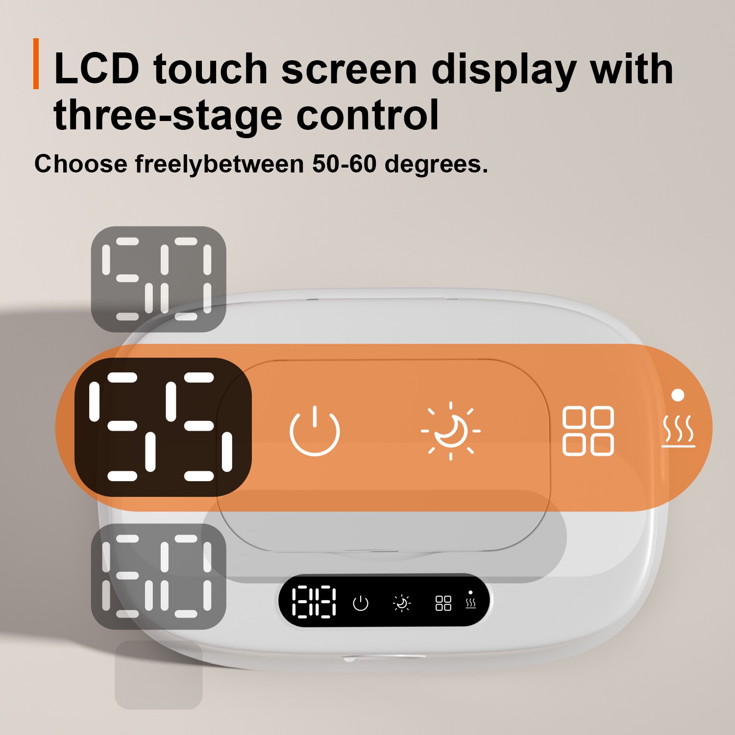 Smart Baby Wipe Warmer with LED Touch Screen & Night Light