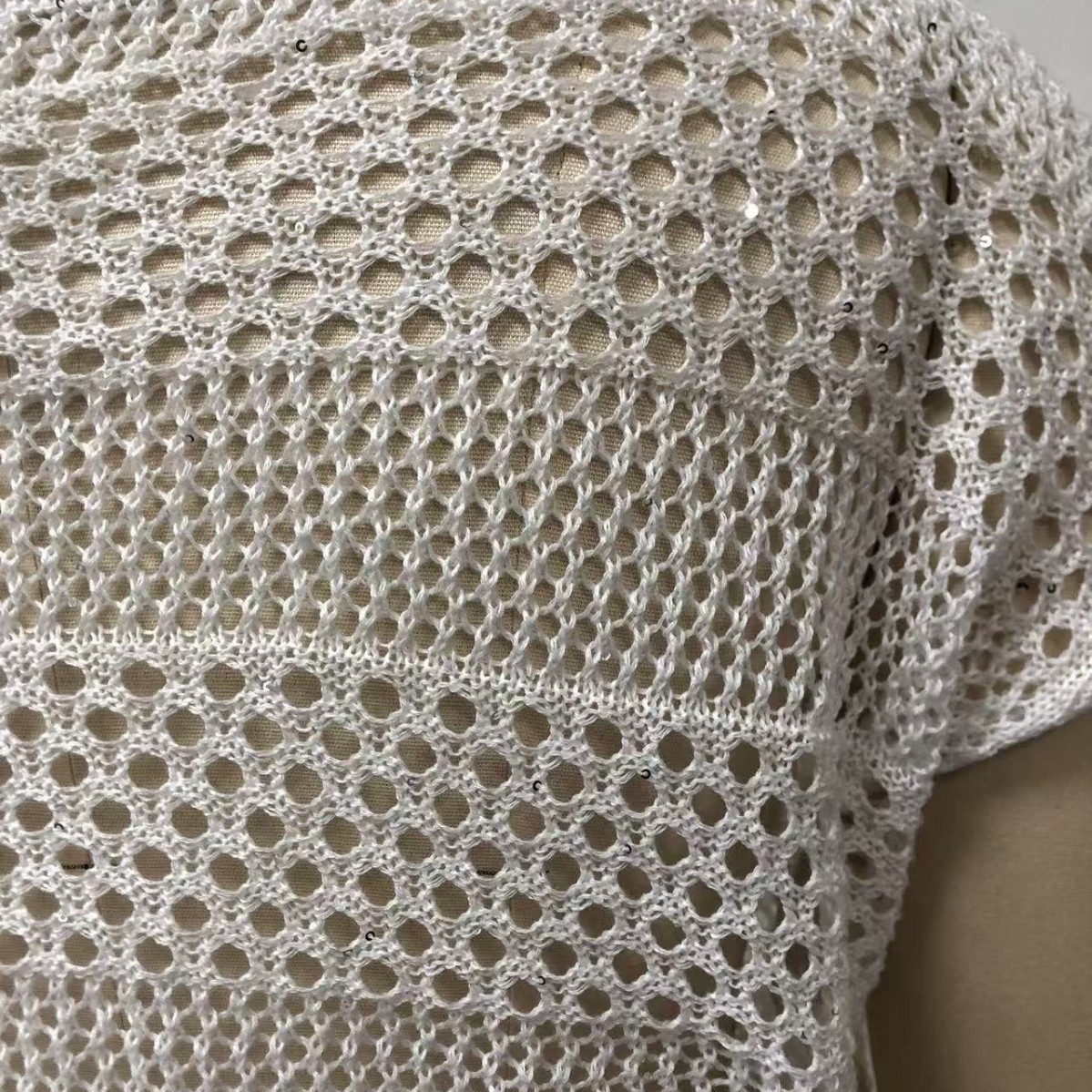 Women's White Crochet Knit Beach Cover-Up Set