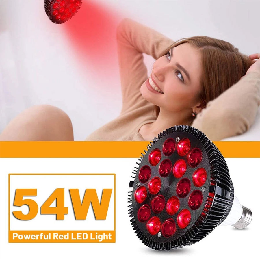 54W Red Light Therapy Bulb for Pain Relief & Skin