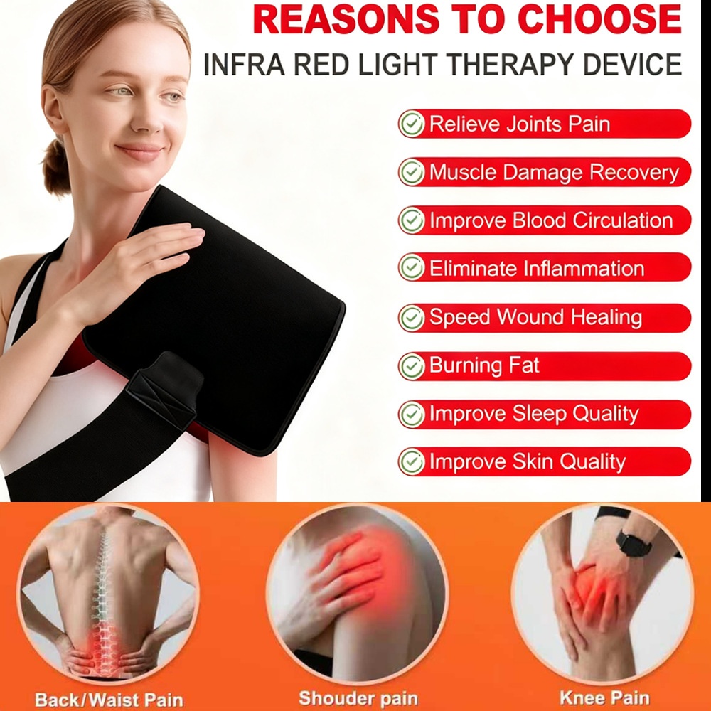 Fascia per terapia a luce rossa - Dispositivo LED a doppio spettro