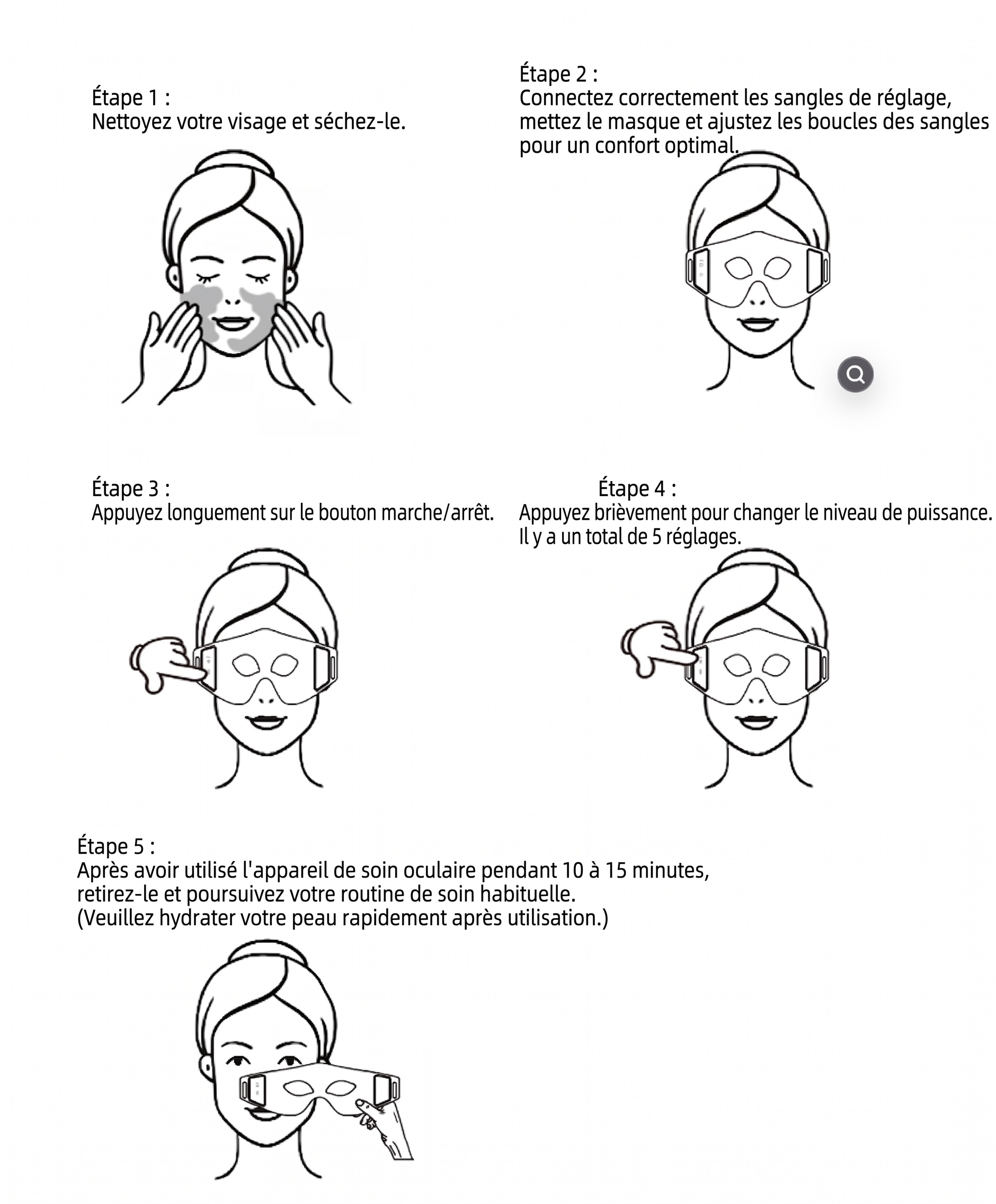 Masque pour les yeux à luminothérapie LED rouge | Appareil de beauté anti-âge