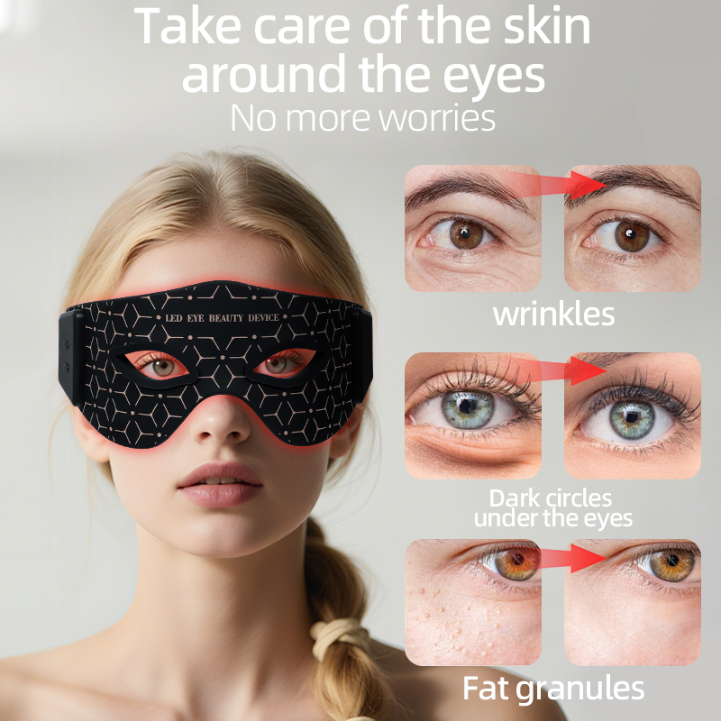 Maschera per gli occhi a luce rossa LED per terapia | Dispositivo di bellezza anti-età