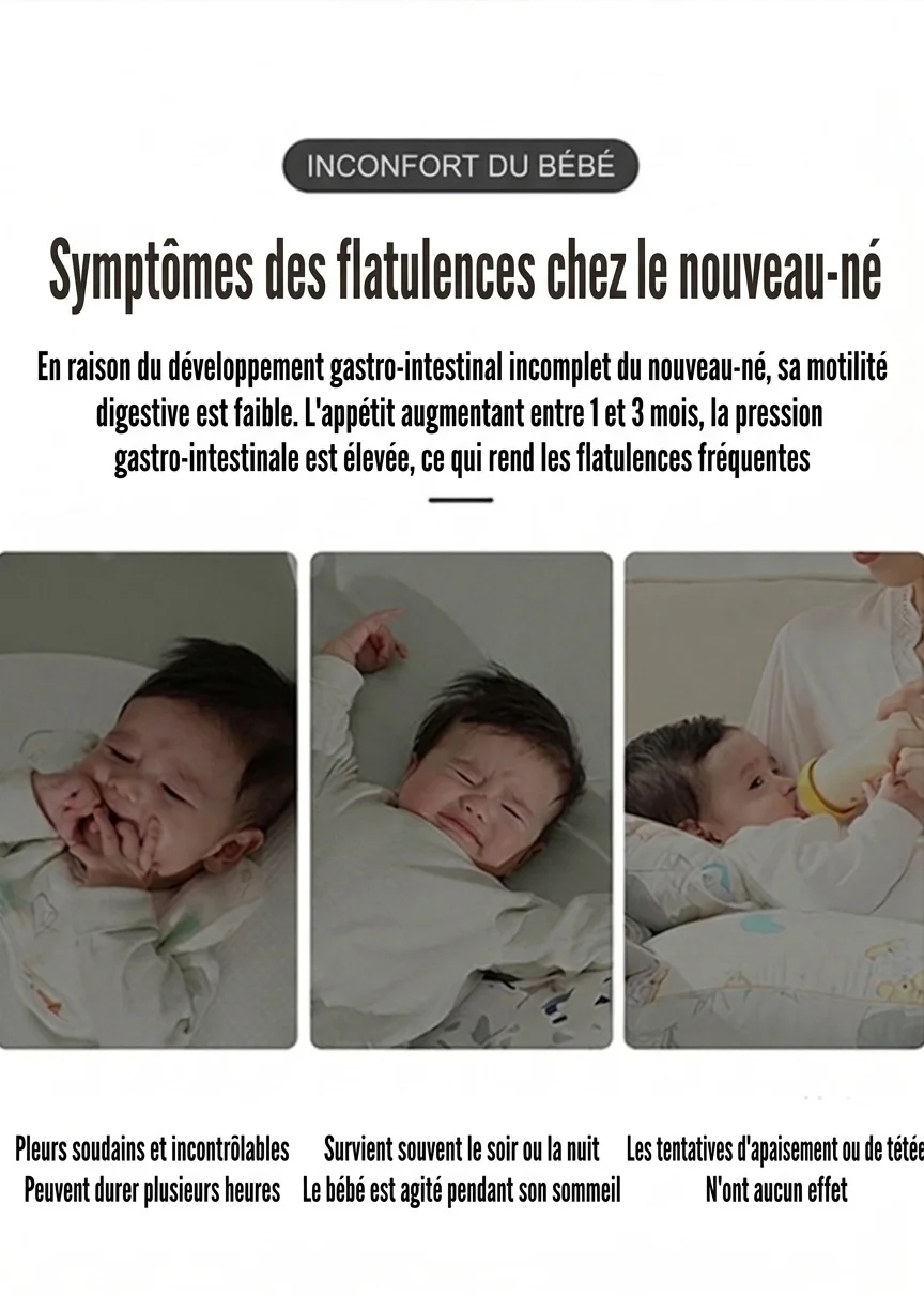 Coussin apaisant pour bébé en forme d'oie, coussin anti-flatulences pour bébé, idéal pour les moments passés sur le ventre, avec sangle de fixation et housse amovible et lavable.