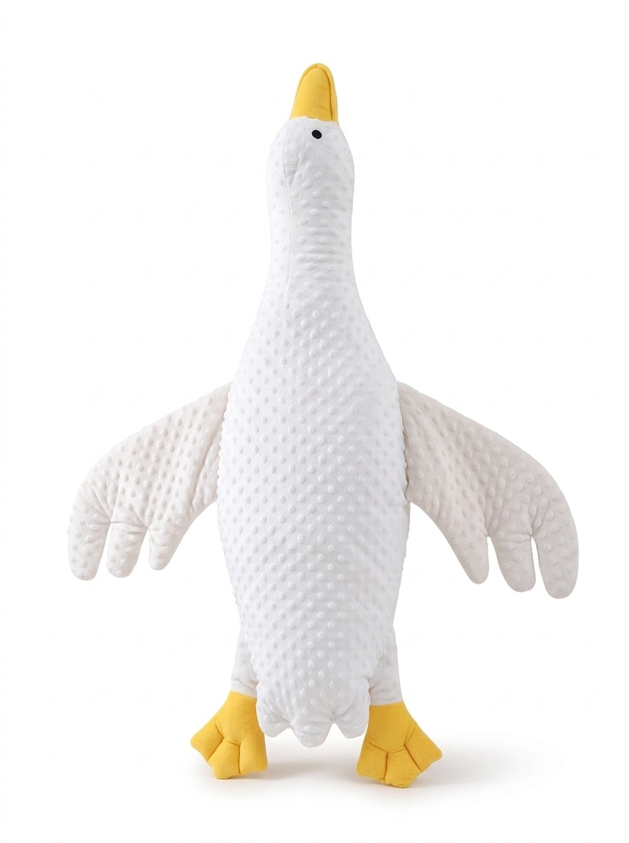 Almohada relajante para bebés con forma de ganso, cojín antiflatulencia para bebés durante el tiempo boca abajo con correa de sujeción, funda extraíble y lavable.