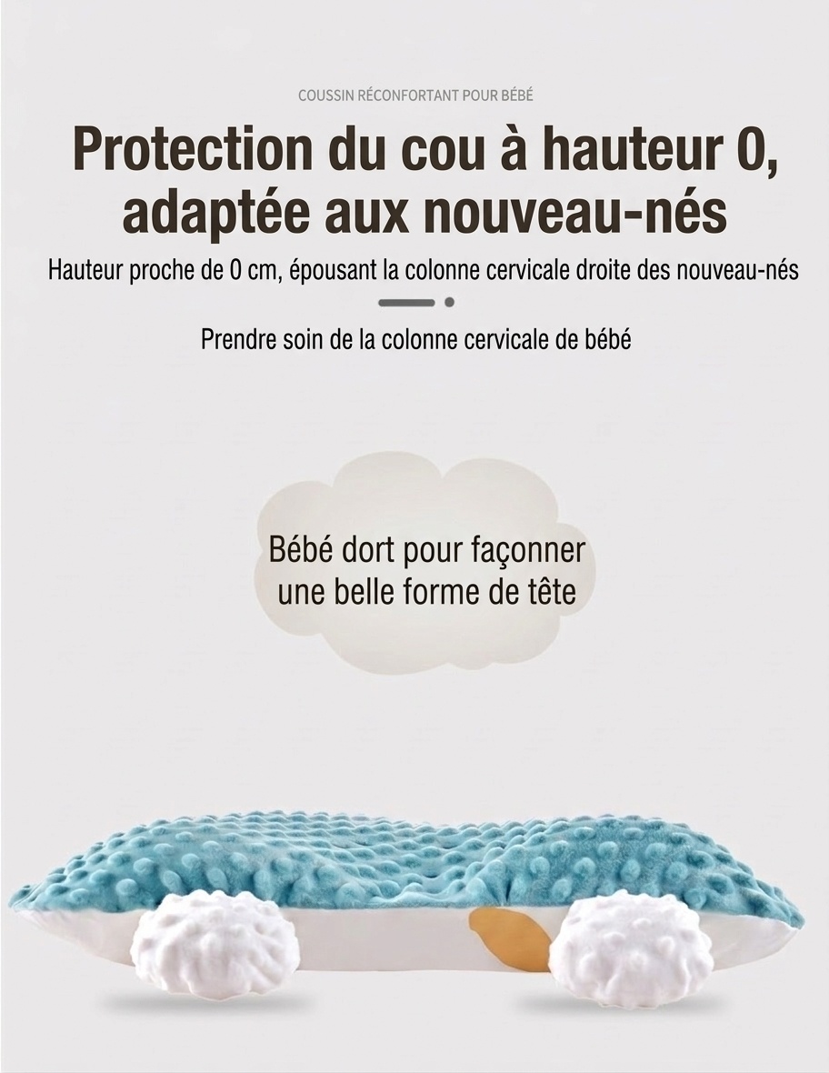 Coussin de positionnement de la tête pour nouveau-né, transat anti-sursaut avec accoudoirs apaisants et housse lavable