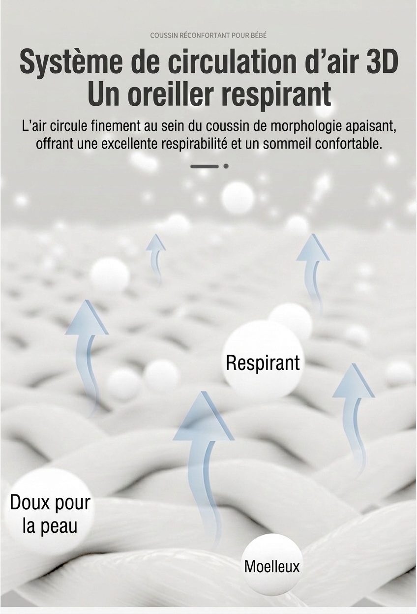 Coussin de positionnement de la tête pour nouveau-né, transat anti-sursaut avec accoudoirs apaisants et housse lavable