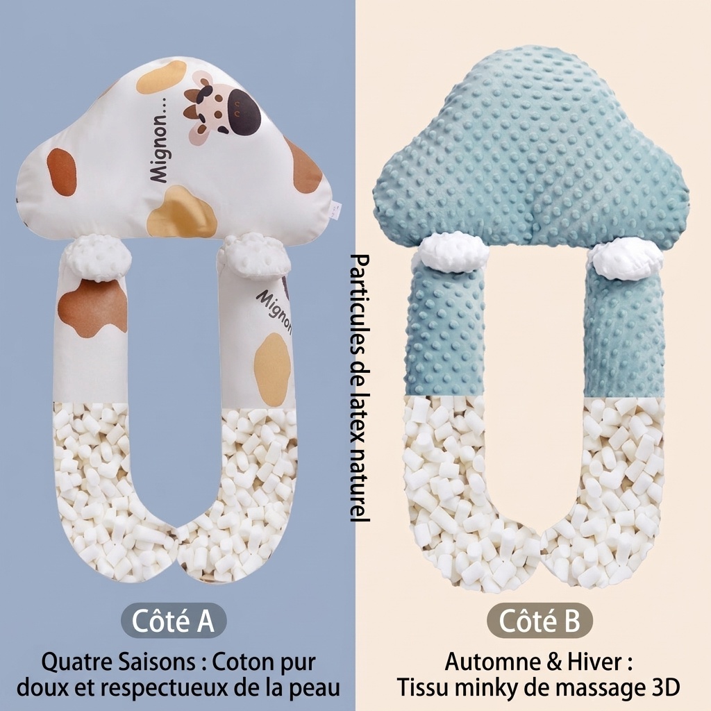 Coussin de positionnement de la tête pour nouveau-né, transat anti-sursaut avec accoudoirs apaisants et housse lavable