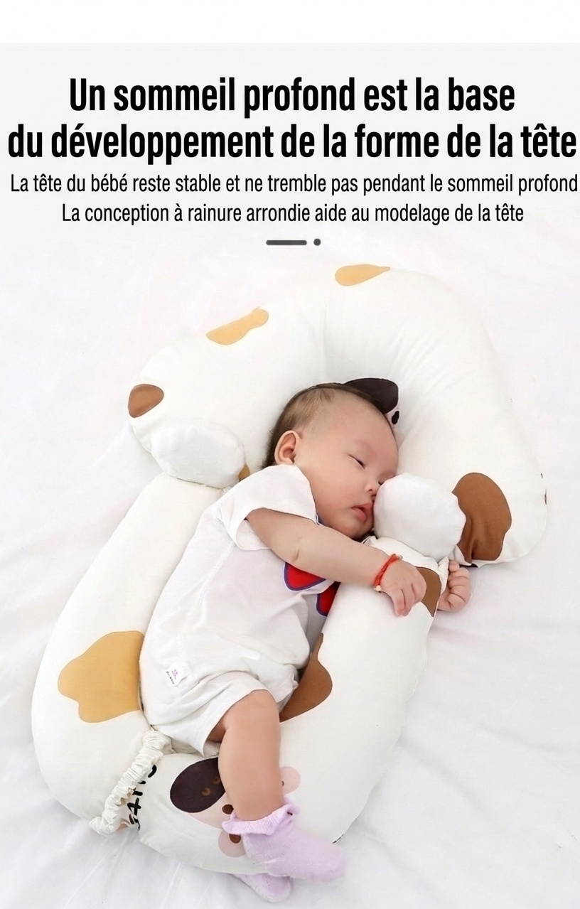 Coussin de positionnement de la tête pour nouveau-né, transat anti-sursaut avec accoudoirs apaisants et housse lavable