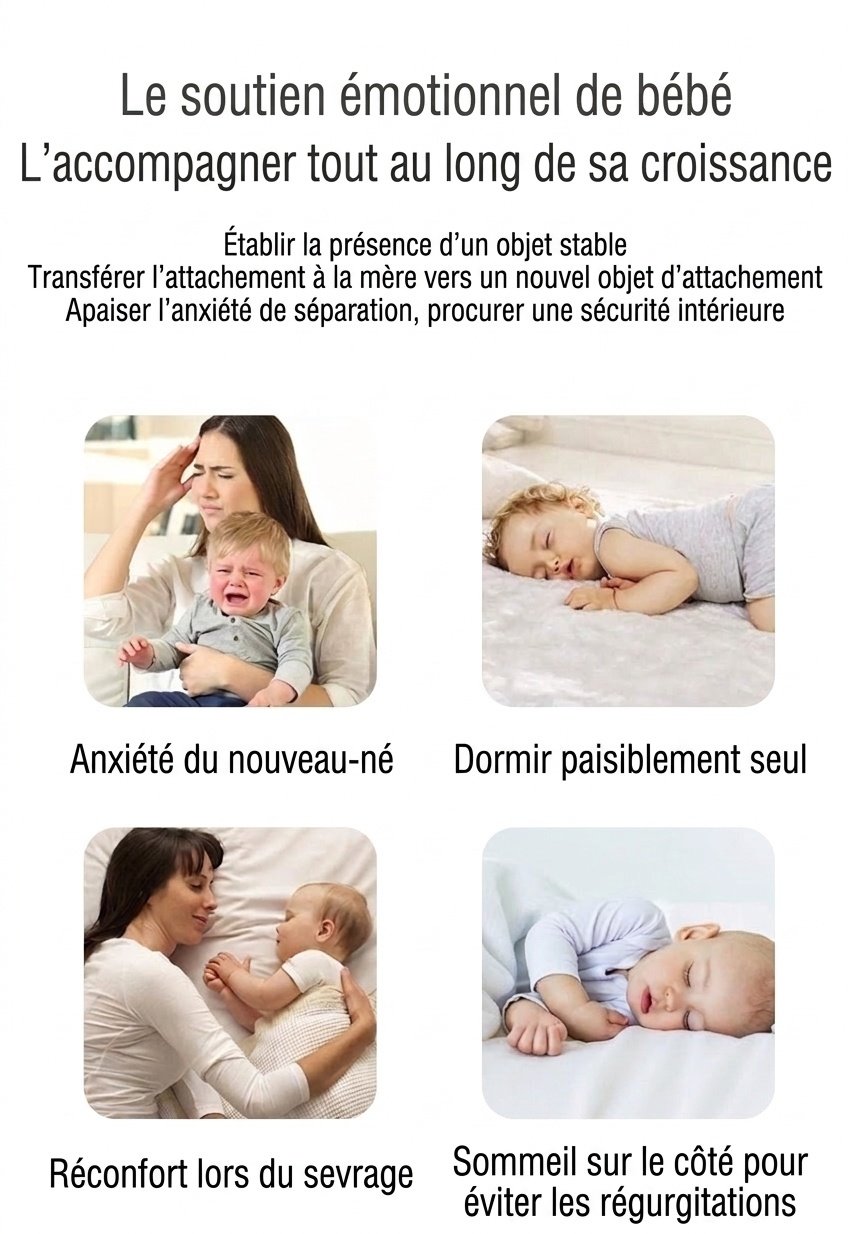 Oreiller de positionnement pour bébé dormant sur le côté, réglable et anti-roulis, garni de sarrasin naturel et recouvert de coton.
