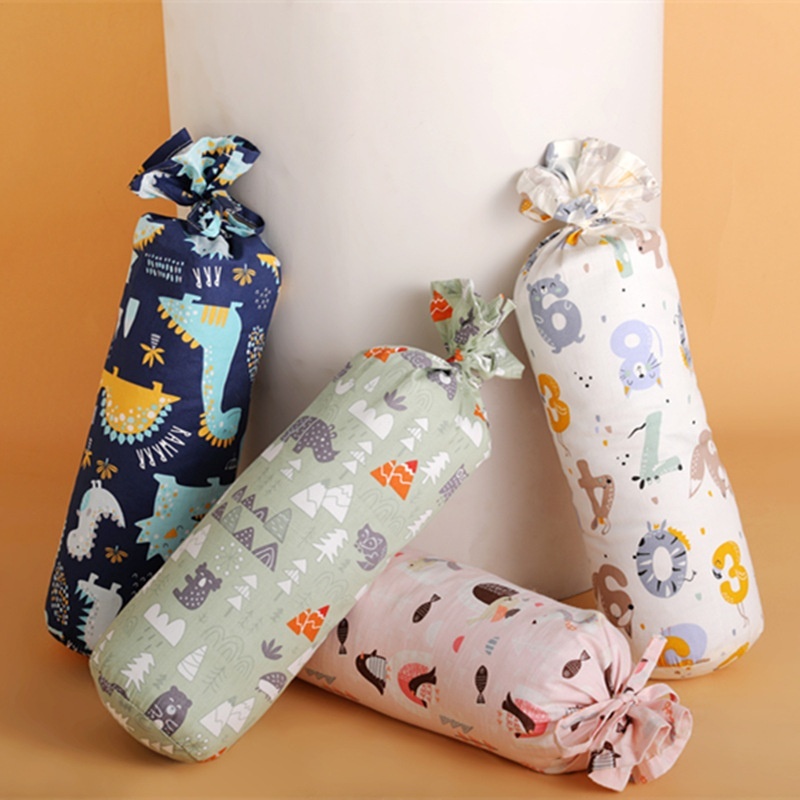 Almohada para bebés que duermen de lado, posicionador ajustable para bebés que evita que el bebé ruede, con relleno de trigo sarraceno natural y funda de algodón.