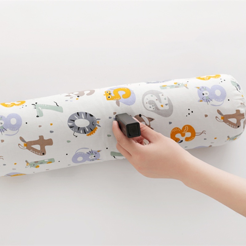 Almohada para bebés que duermen de lado, posicionador ajustable para bebés que evita que el bebé ruede, con relleno de trigo sarraceno natural y funda de algodón.